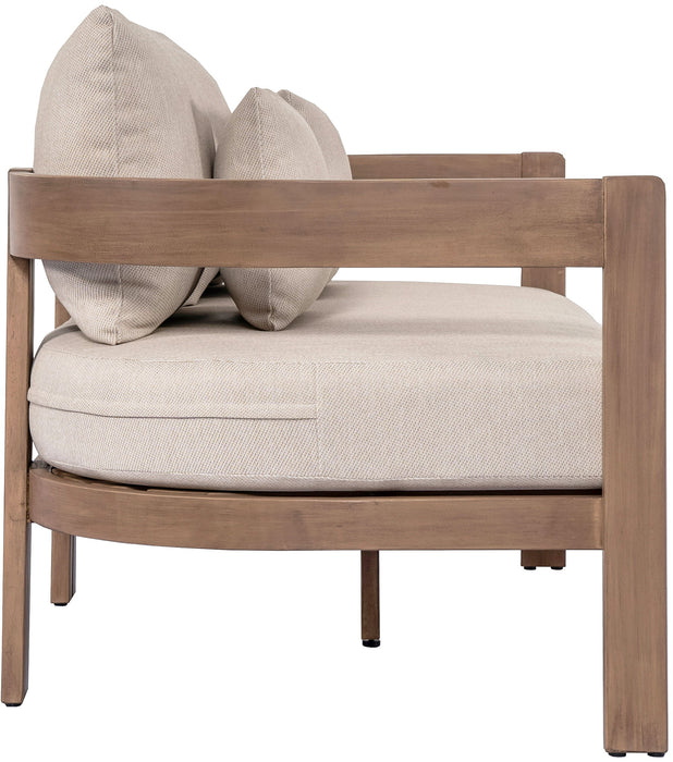 Newport - Water Resistant Fabric 65" Upholstered Outdoor Patio Loveseat Meridian Furniture