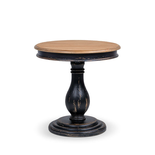 Winslow - Round Pedestal Side Table - Natural / Light Brown Jennifer Taylor Home