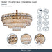 Michael Amini Lighting - Soleil 13-Light Crystal Chandelier - Gold Michael Amini