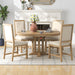Dining Set & Extendable Round Table And 4 Upholstered Chairs Hearth and Haven