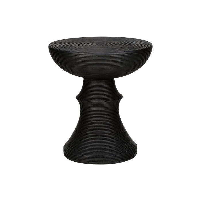 Round Accent Table, Indoor Outdoor - Black 8th Street