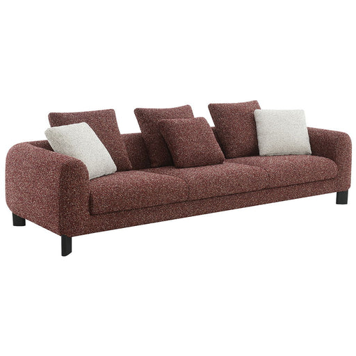 Mardi - Sofa With 6 Pillows - Maroon Tweed ACME