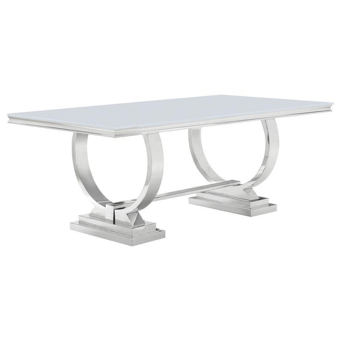 Antoine - Rectangular Glass Top Dining Table Set