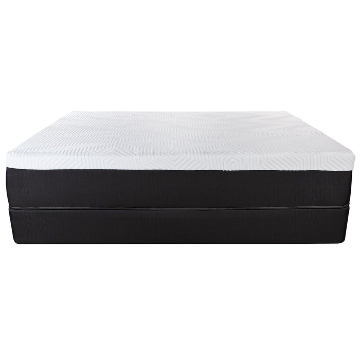 13" Queen Hybrid Lux Memory Foam And Wrapped Coil Mattress - White / Black