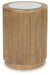 Camdill - Round End Table - Light Brown / White Signature Design by Ashley®