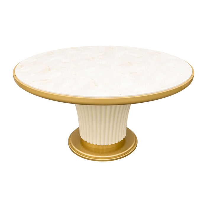 Scotts Square - Round Dining Table - Light Champagne