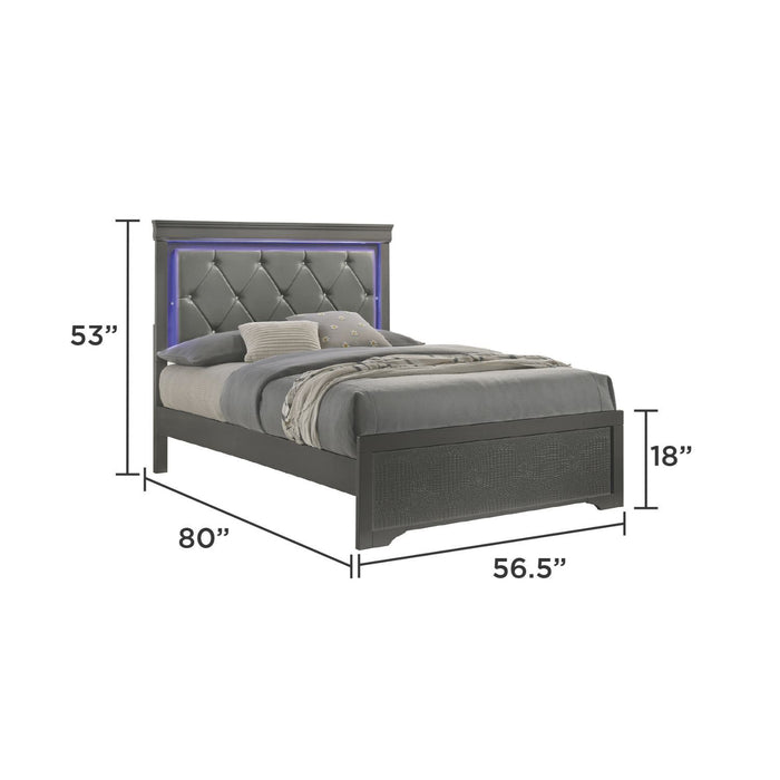 Blaze - Bed With LED Headboard Matrix Furniture Group