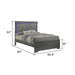 Blaze - Modern Bedroom Set With LED Headboard Matrix Furniture Group