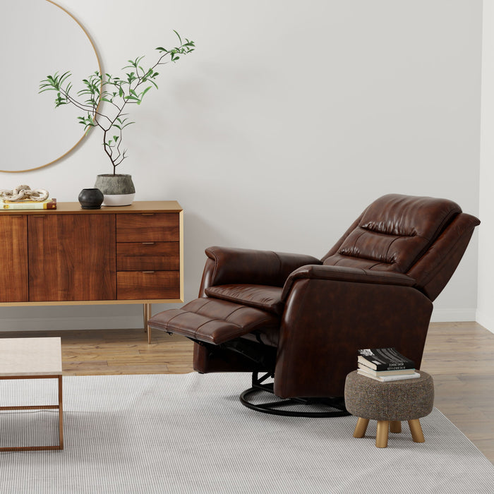 Swivel Recliner With Manual Adjustable Footrest Home Essentials