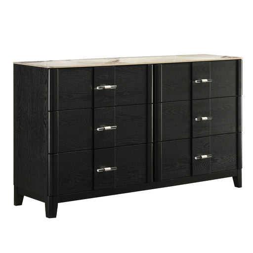 Opel - 6 Drawer Dresser - Black Matrix Furniture Group
