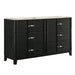 Opel - 6 Drawer Dresser - Black Matrix Furniture Group