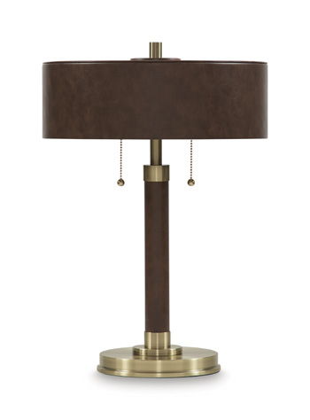 Arcmond - Metal Table Lamp - Brown / Gold Finish Signature Design by Ashley®