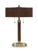 Arcmond - Metal Table Lamp - Brown / Gold Finish Signature Design by Ashley®