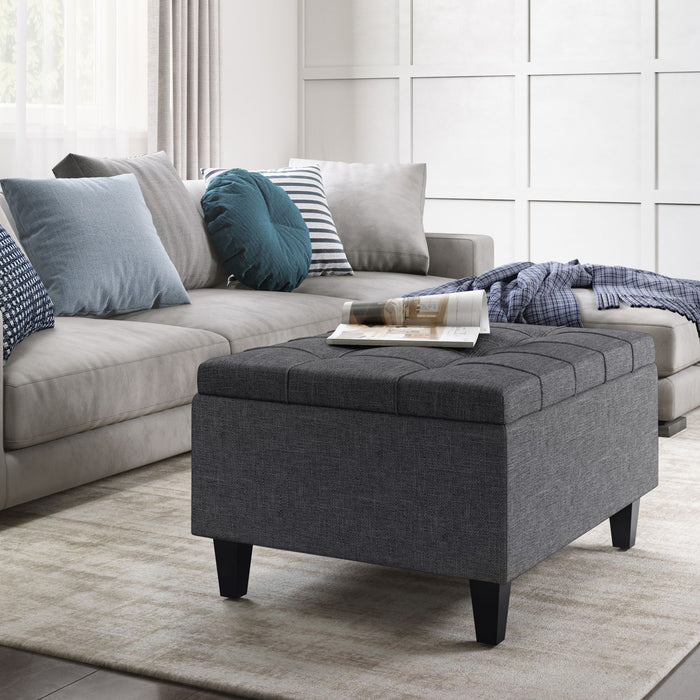 Harrison - Upholstered Coffee Table Storage Ottoman Simpli-Home