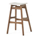 Mid Century Modern Bar Stool Set With Upholstered Seating Noble House
