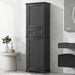 Tall Freestanding Bathroom Storage Cabinet With Drawer And Adjustable Shelf Hearth and Haven