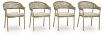 Orchard Beach - Arm Chair With Cushion (Set of 4) - Beige Signature Design by Ashley®