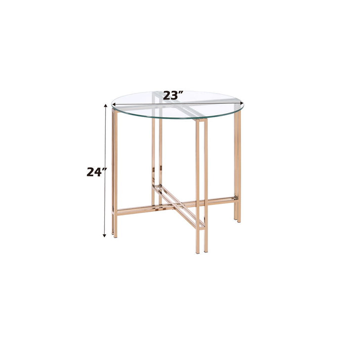 Veises - End Table - Champagne ACME