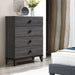 Bedroom Chest Of Drawers With 4 Drawer Storage - Gray / Gray Home Essentials