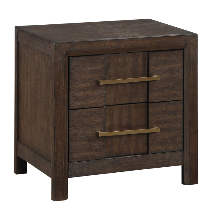 Kenzo - 2 Drawer Nightstand - Walnut Matrix Furniture Group