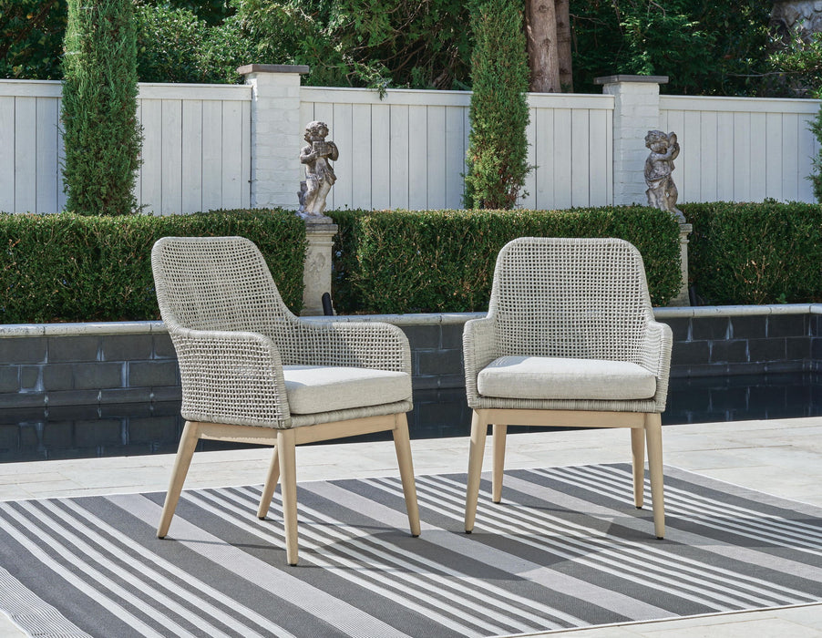 Seton Creek - Arm Chair With Cushion (Set of 2) - Gray Signature Design by Ashley®