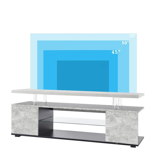 TV Stant With LED And Large Side Cabinet Home Essentials