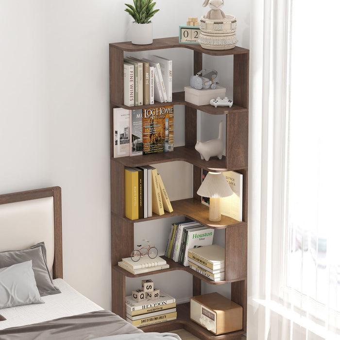 L-Shaped Design Corner Bookshelf Home Essentials