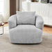 360° Swivel Barrel Sofa Chair With Throw Pillow, Upholstered Accent Chair Hearth and Haven