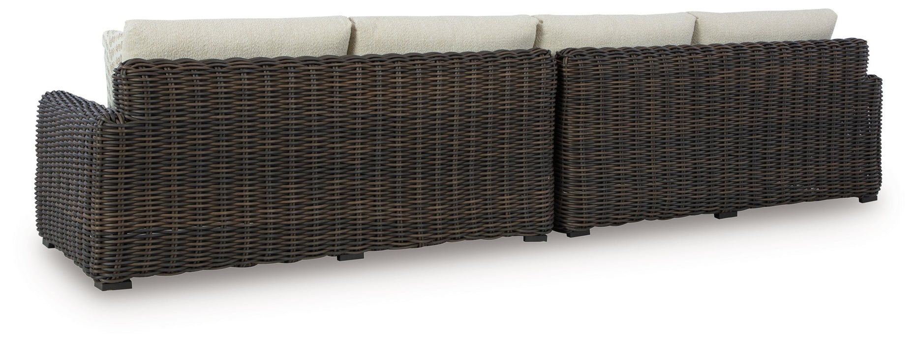 Kimora - Raf/Laf Loveseat With Cushion (Set of 2) - Beige / Dark Brown Signature Design by Ashley®