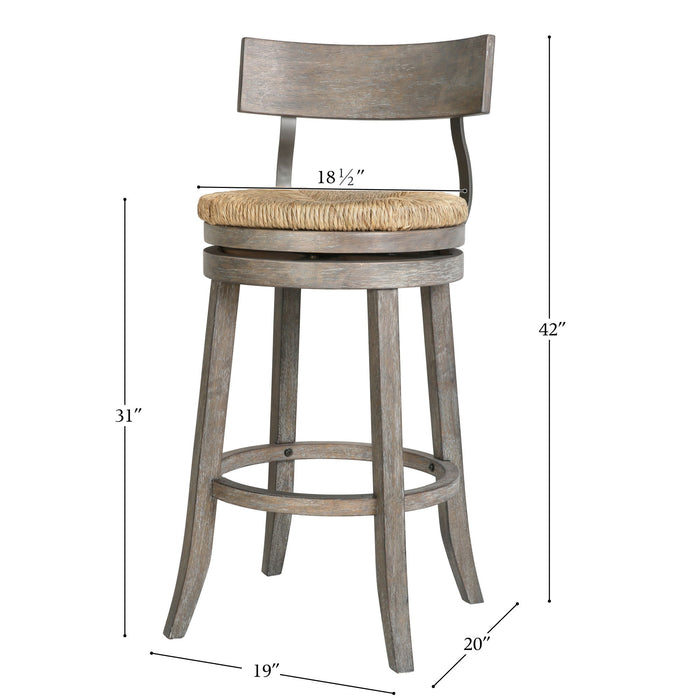 Stool With Natural Seagrass Seat Home Essentials