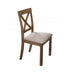 Dining Chair With Open X Back (Set of 2) - Brown / Beige Home Essentials