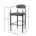 Upholstered Bar Stools (Set of 2) - Charcoal Noble House