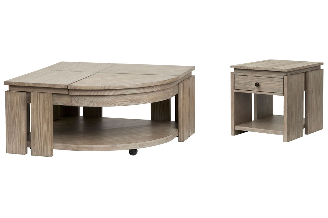 Conrad - Pie Shaped Lift Top Cocktail Table Set Magnussen Furniture