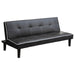 Cranston - Armless Sofa Bed With Contrast Piping - Black Furniture Max