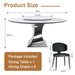 Round Dining Table & 6 Chairs Set - Silver Home Essentials