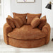 Modern Round Chaise Sofa With 8 Throw Pillows Hearth and Haven