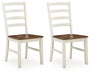 Brinfern - Dining Room Side Chair (Set of 2) - Brown / Antique White Signature Design by Ashley®