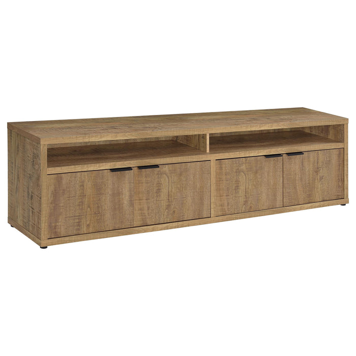Palmer - 4 Door TV Stand With Open Shelves - Mango Color Furniture Max