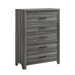 Denver - 5 Drawer Chest - Gray Matrix Furniture Group