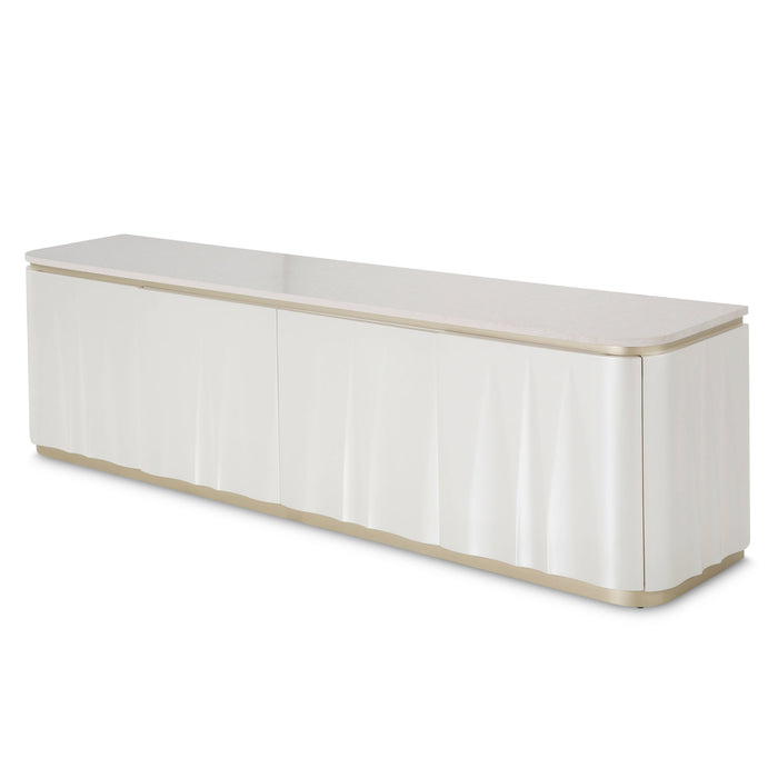 London Place - Media Cabinet - Creamy Pearl Michael Amini