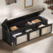 Entryway Shoe Bench With Drawers & Button Tufted Cushion Hearth and Haven
