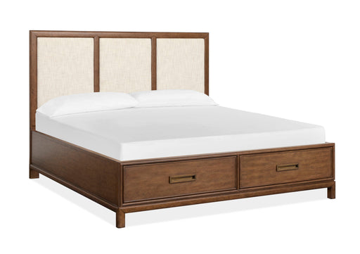 Ridgefield - Complete Panel Storage Bed With Upholstered Headboard Magnussen Furniture