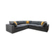 Coffee Bean Like Upholstery Full Compressed Modular Sectional With Toss Pillows - Light Gray Home Essentials
