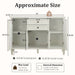 Sideboard Buffet Cabinet With 4 Doors And 2 Drawers, Console For Kitchen Home Essentials