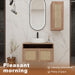 Bathroom Vanity With Art Sink And Side Cabinet, Float Mounting Design Home Essentials