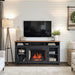 Fireplace TV Stand Console For TVs Up To 85" - Black / Whiskey Home Essentials
