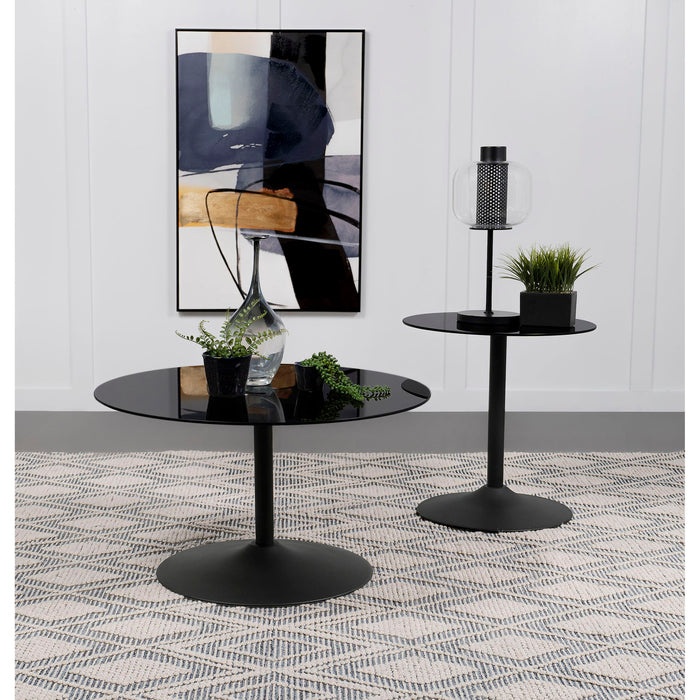 Turpin - 2 Piece Coffee Table Set - Black Furniture Max
