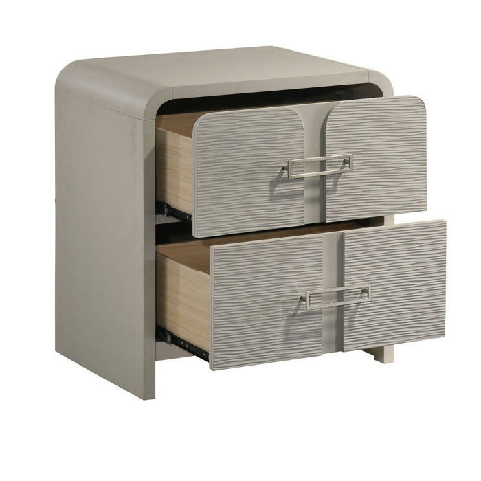 Aria - 2 Drawer Nightstand - Beige Matrix Furniture Group