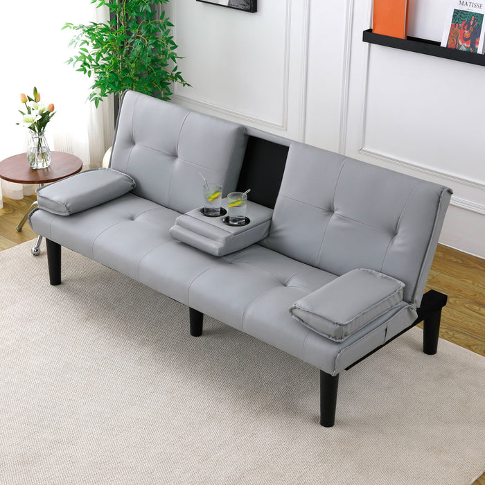 Sofa Bed With Foldable Design And Cup Holder Home Essentials