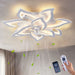 32" Flower Ceiling Fan With LED Dimmable Light, Low Profile Flush Mount Fan With Remote Control, 6 Speeds Daily Nest